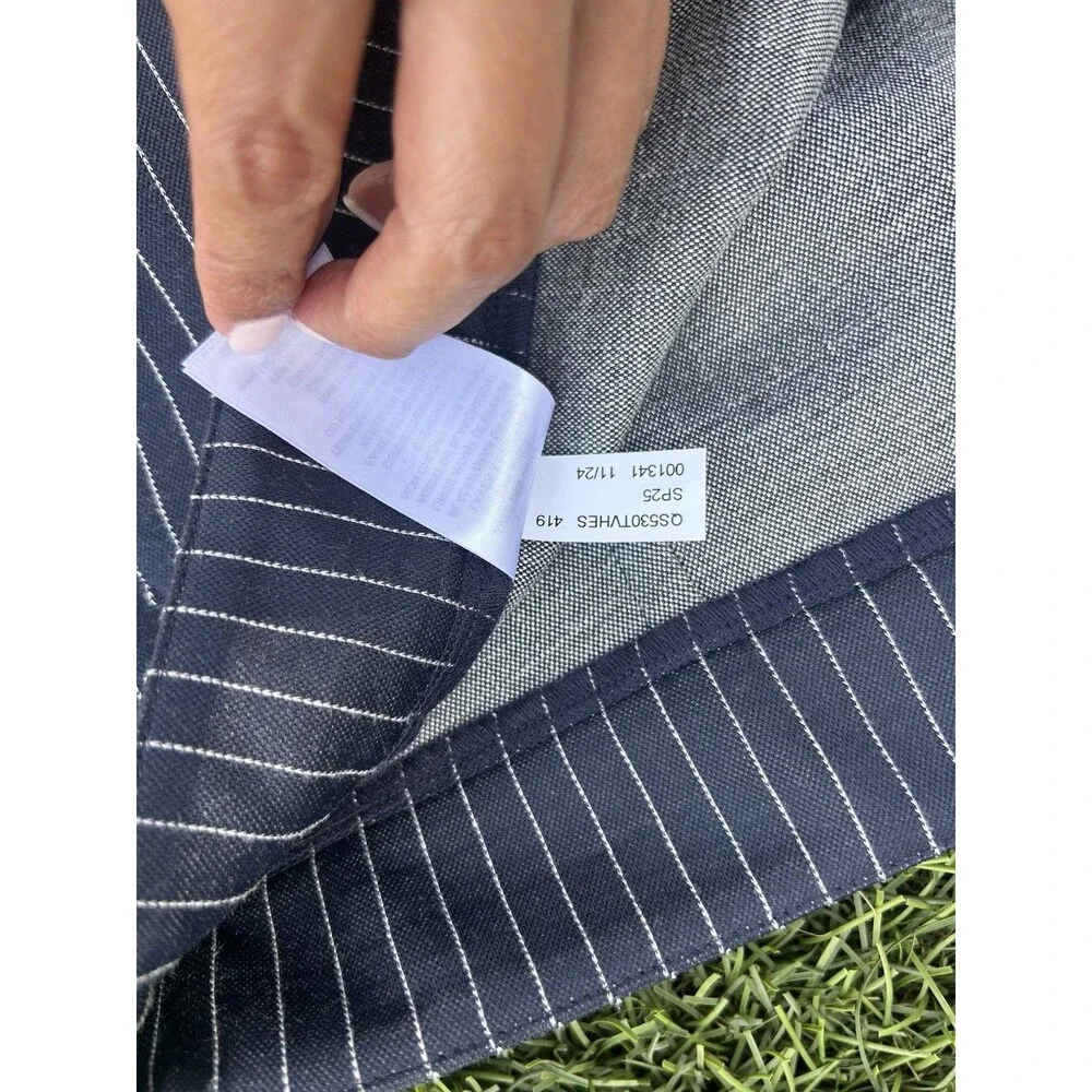 Michael Kors Pinstripe Knit Dress Pants Women's 6 Navy Stretch Career Slacks